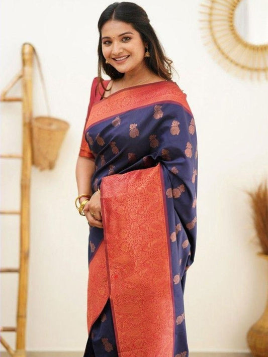 Anouk Woven Design Zari Banarasi Saree | Swadesiicart