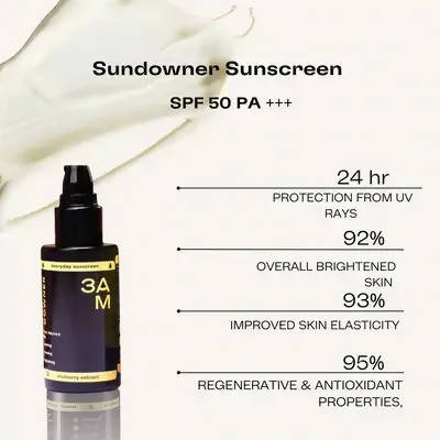 3 AM Sundowner Sunscreen Cream SPF 50 | Swadesiicart