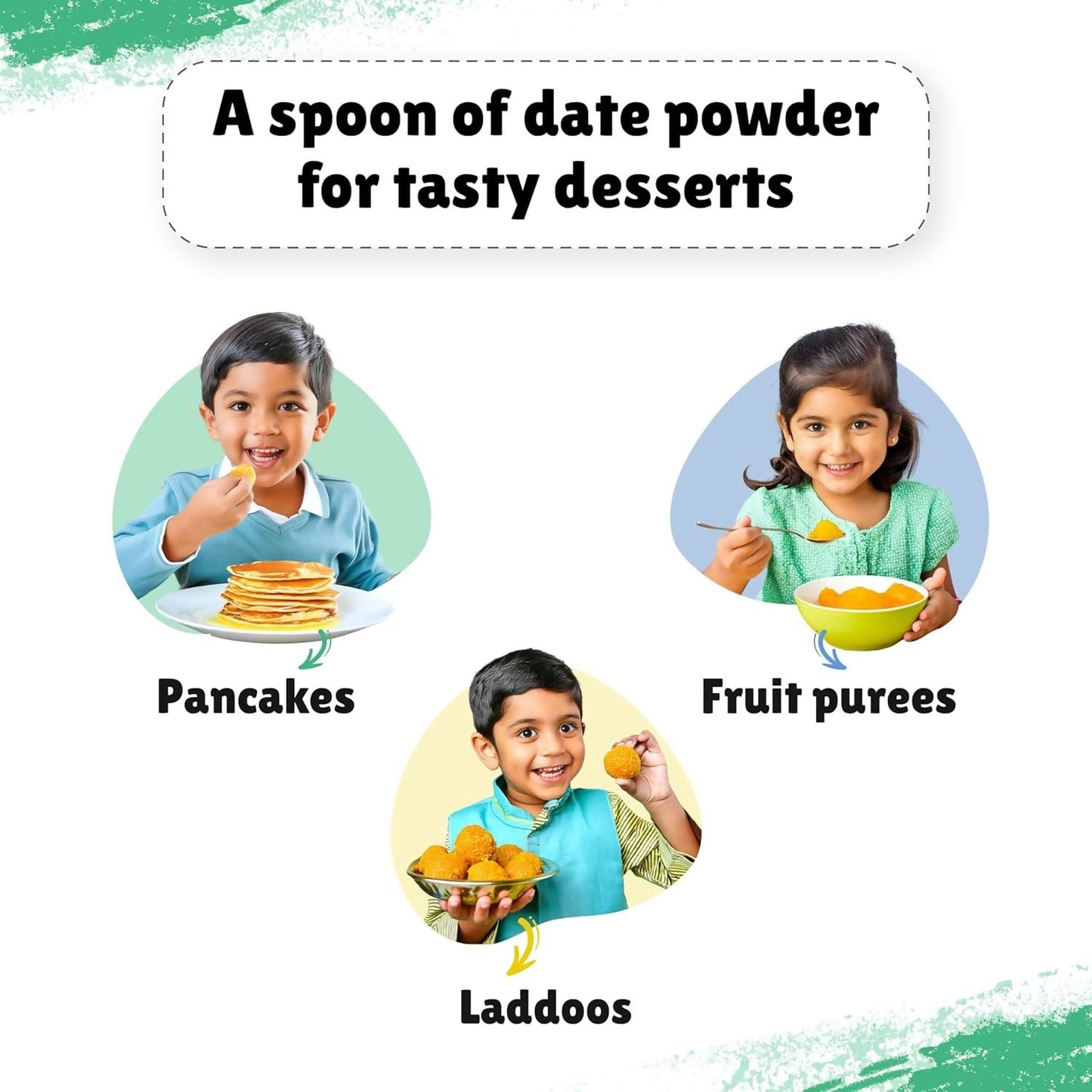 Little Joys 100% Natural Dates Powder, Strengthens Bones & Improves Digestion - Swadesiicart