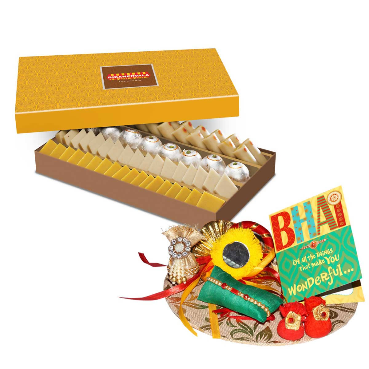 Bikanervala Golden Super Kaju Mix Rakhi Gift | Swadesiicart