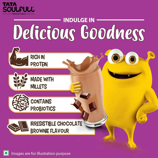 Tata Soulfull Nutri Drink+ For Kids With Millets - Chocolate Brownie Flavor | Swadesiicart