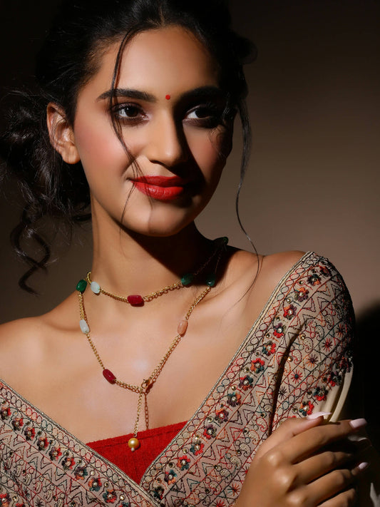 Women's Gold-Polished Chain - Ruby Raang | Swadesiicart