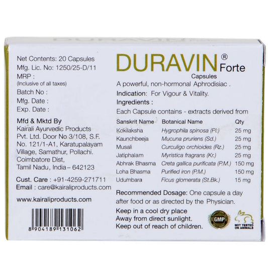 Kairali Ayurvedic Duravin Forte Capsules Online