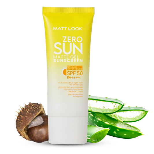 Matt Look Zero Sun Matte Gel SPF 50 PA++++ Sunscreen - Swadesiicart