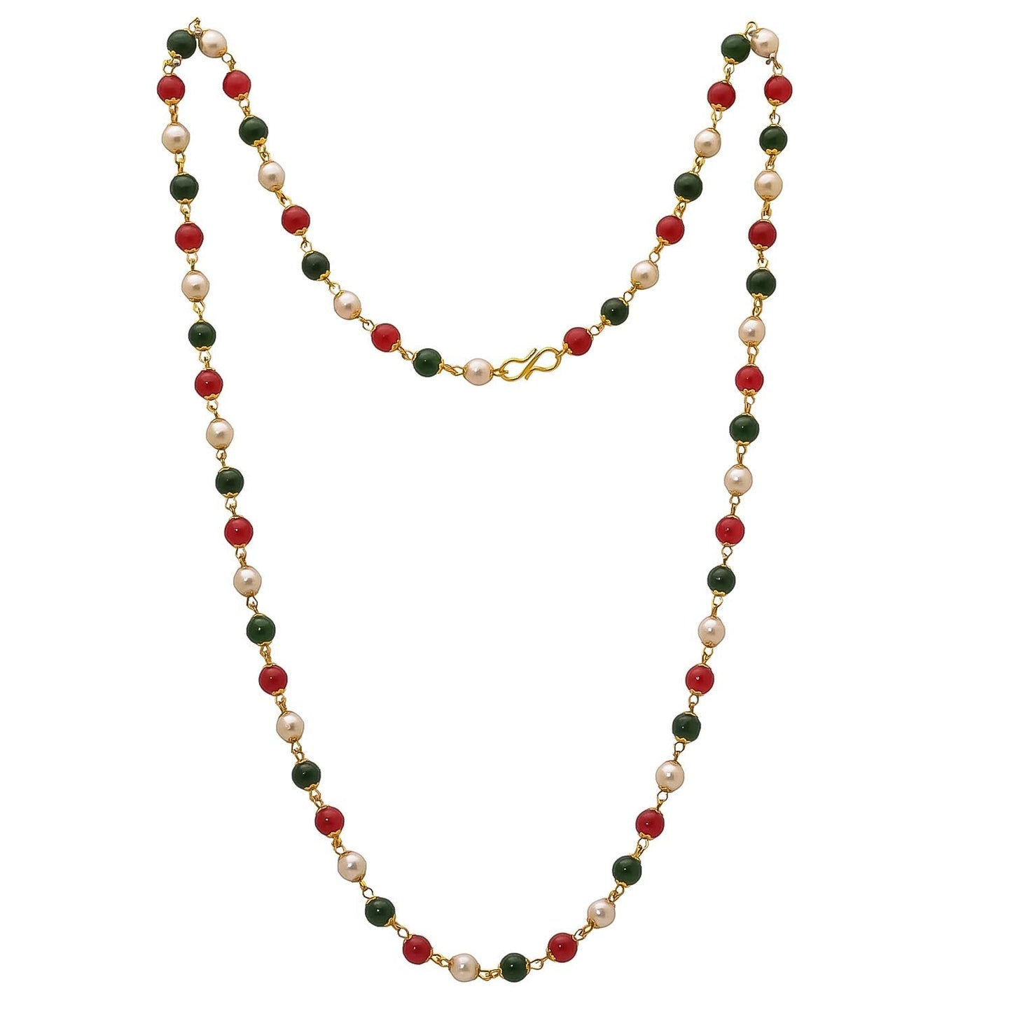 Gold-Polished Alloy Multi Matarmala Chain - The Pari | Swadesiicart