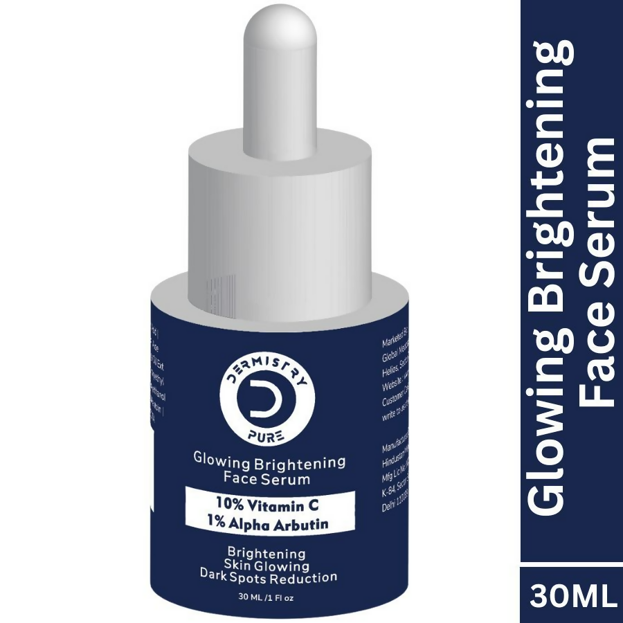 Dermistry 10% Vitamin C 1% Alpha Arbutin Dull Skin Brightening Lightening Fairness Glow Face Serum - Swadesiicart
