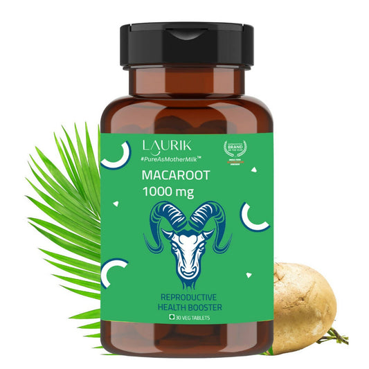 Laurik Maca Root Supplement 1000Mg Tablets | Supports Stamina, Strength & Energy | Swadesiicart