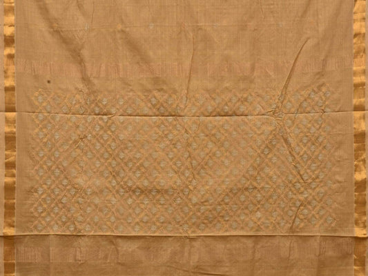 Cream Uppada Cotton Handloom Saree with Jamdani Pallu Design - Global Threads | Swadesiicart