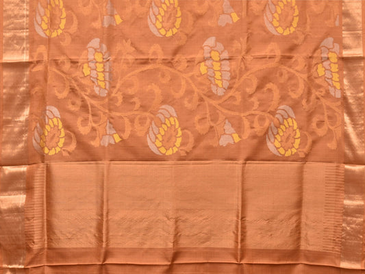 Cream Uppada Silk Handloom Saree with All Over Design - Global Threads | Swadesiicart