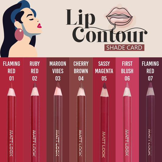 Matt Look Colorite Lip Contour Professional Matte Lip Color Pencil - Love Me Pink 18