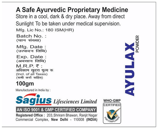 Sagius Ayulax Powder | Swadesiicart