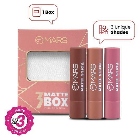 MARS Cosmetics Matte Lipsticks Box - Blushes Nudes - Swadesiicart