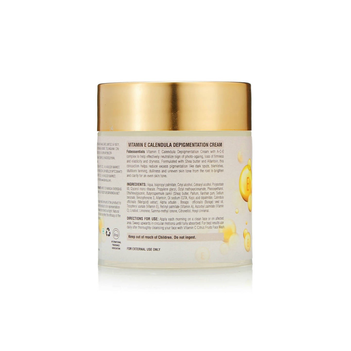 Fabessentials Vitamin E Calendula Depigmentation Cream - Swadesiicart