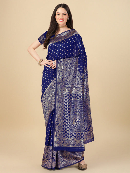 Kalini Ethnic Motifs Woven Design Zari Banarasi Saree | Swadesiicart