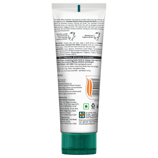 Himalaya Herbals Pollution Detox Charcoal Face Wash - Swadesiicart