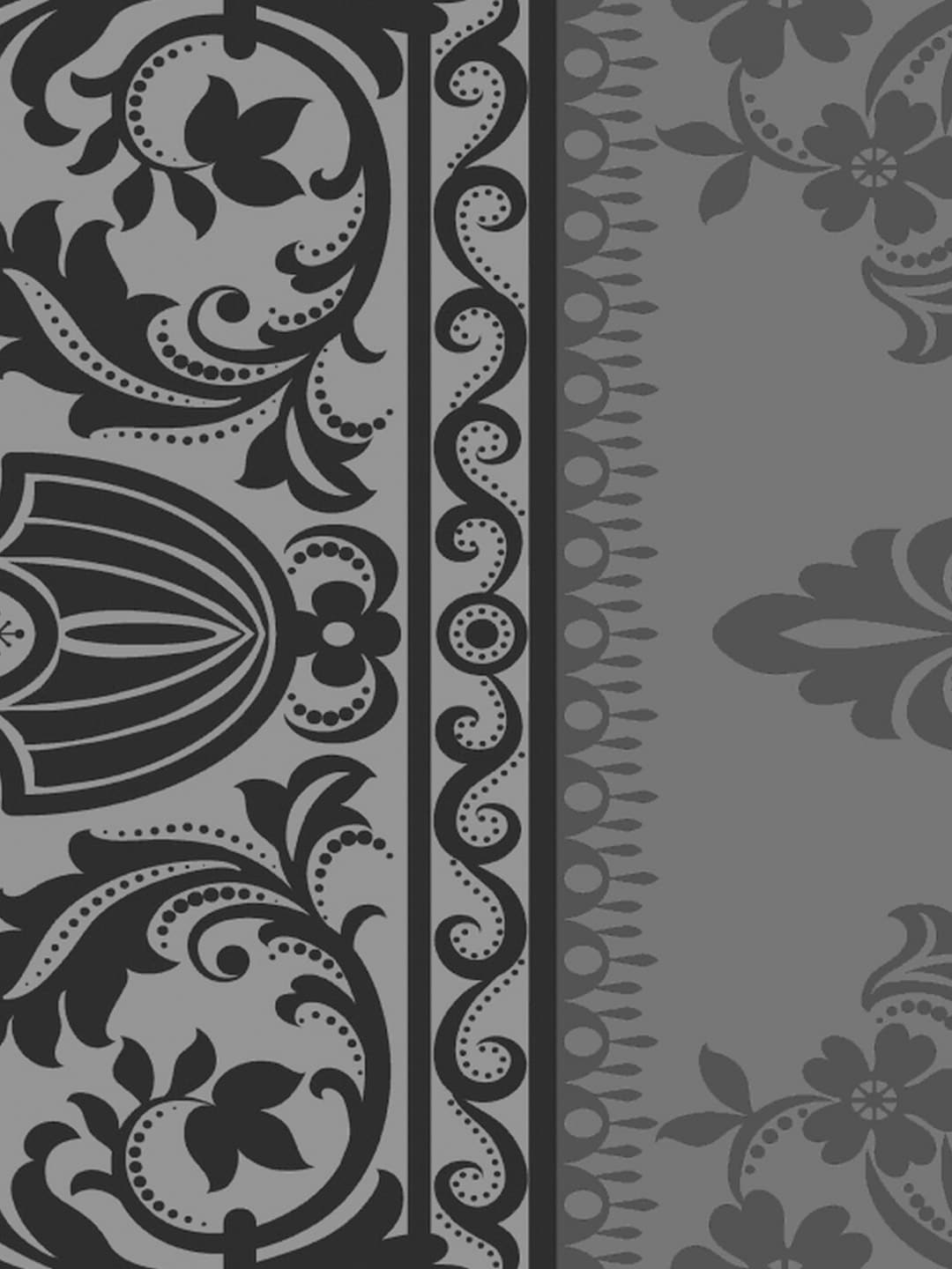 Dreamscape Grey & White Ethnic Motifs 144 TC Queen Bedsheet with 2 Pillow Covers - Swadesiicart