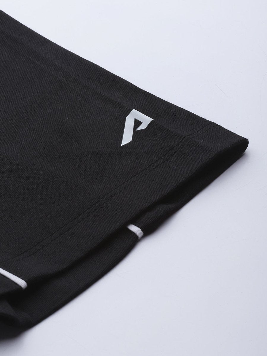 Alcis Men Black Solid Slim Fit Gym T-shirt | Swadesiicart