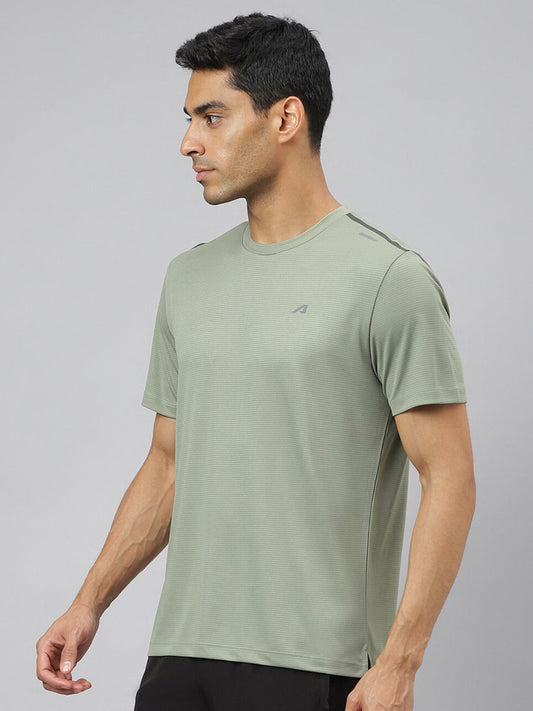 Alcis Men Drytech+ Anti-Static Slim-Fit Round Neck Running T-Shirt | Swadesiicart