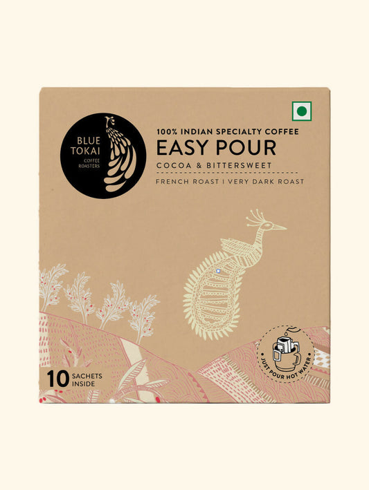 Blue Tokai French Roast Very Dark Roast Easy Pour Sachets - Swadesiicart