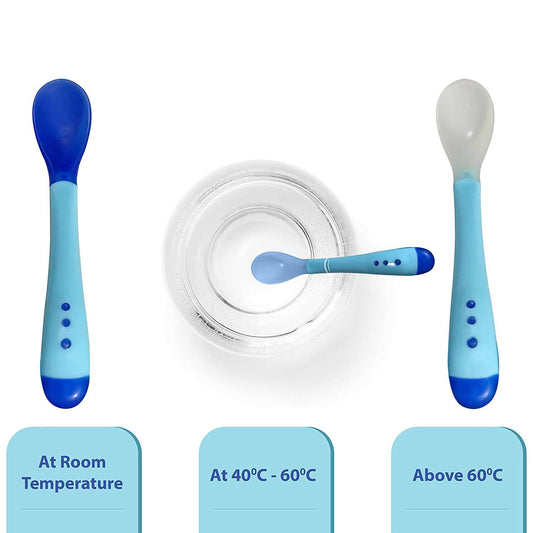 LuvLap Tiny Love Heat Sensitive Baby Feeding Spoons Set - Swadesiicart