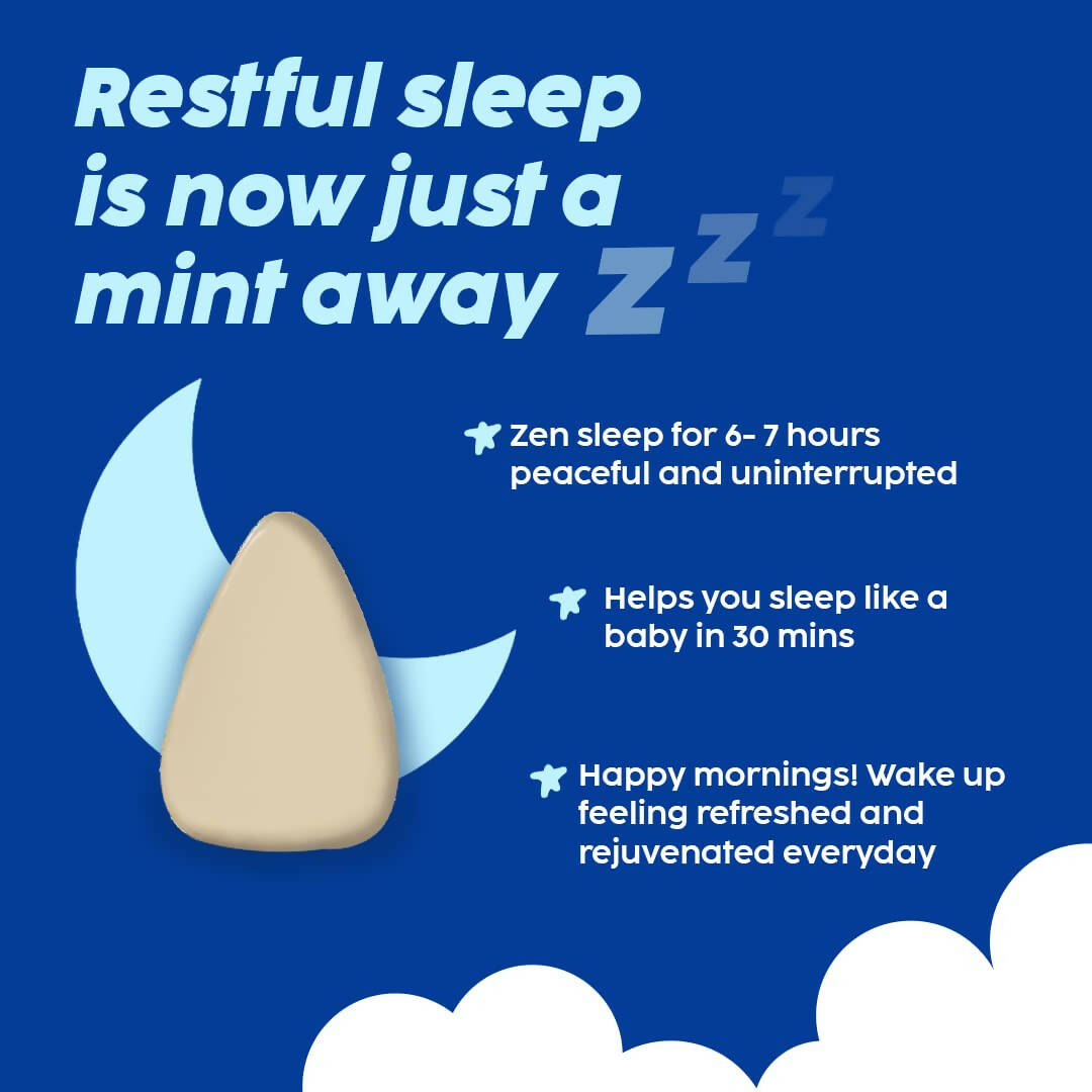 PLIX The Plant Fix Melatonin Deep Sleep Oral Dissolving Mini Mints Effervescent Tablets - Swadesiicart