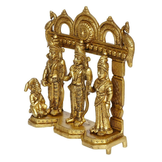 Artvarko Brass Ram Darbar Statue Shree Ram Ji Sita Laxman Hanuman - Swadesiicart