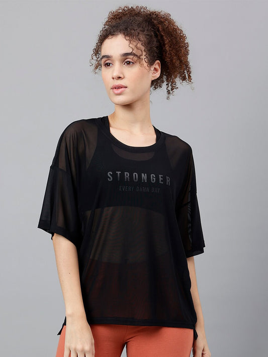 MKH Typography Printed Relaxed Fit Dri-FIT T-shirt - Swadesiicart