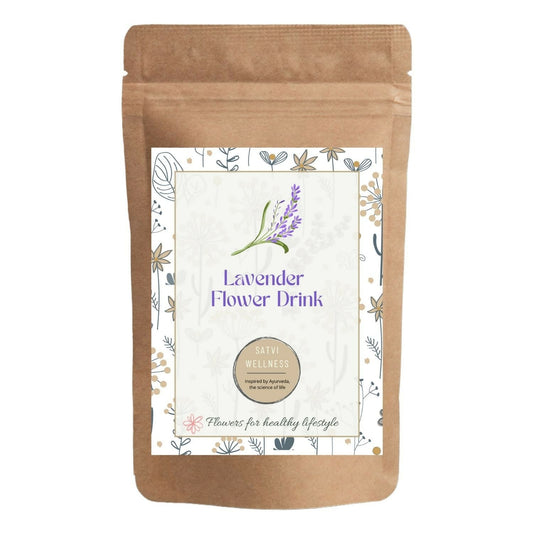 Satvi Wellness Lavender flower Tea | Lavender tea | Lavender flower drink mix | Herbal Tea