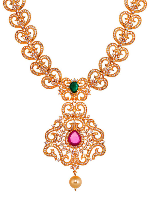 Saraf RS Jewellery Gold-Polished Multi-Colored Jewellery Set - Swadesiicart