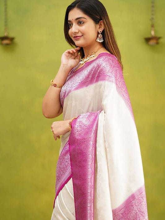 Kalini Woven Design Zari Banarasi Saree | Swadesiicart
