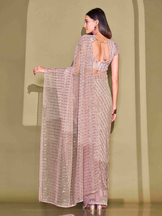 Tikhi Imli Embellished Sequinned Ready to Wear Saree | Swadesiicart