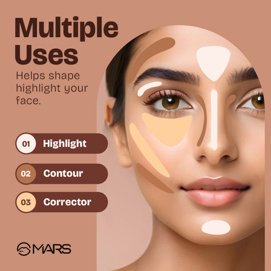 MARS Cosmetics SPF 50 PA++++ Cancel Concealer - 01-Veil - Swadesiicart