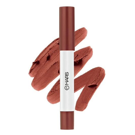 MARS Cosmetics Cloud Kiss Soft - Matte Lip Crayon - 11 Stromy Brown - Swadesiicart