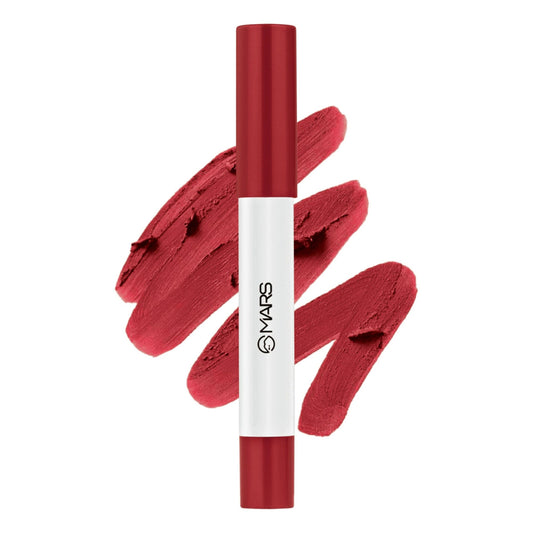 MARS Cosmetics Cloud Kiss Soft - Matte Lip Crayon - 12 Crimson Mist - Swadesiicart