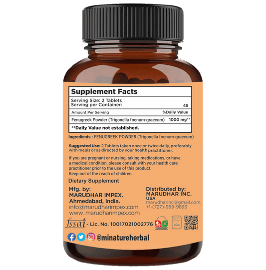 Minature Fenugreek Tablets | Swadesiicart