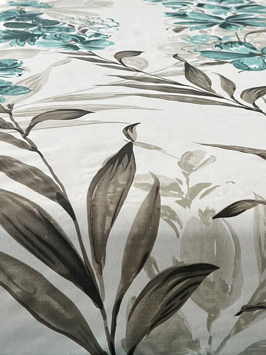 URBAN SPACE Serene White & Blue Printed 200 TC Pure Cotton Bedsheet & Pillow Covers - Swadesiicart