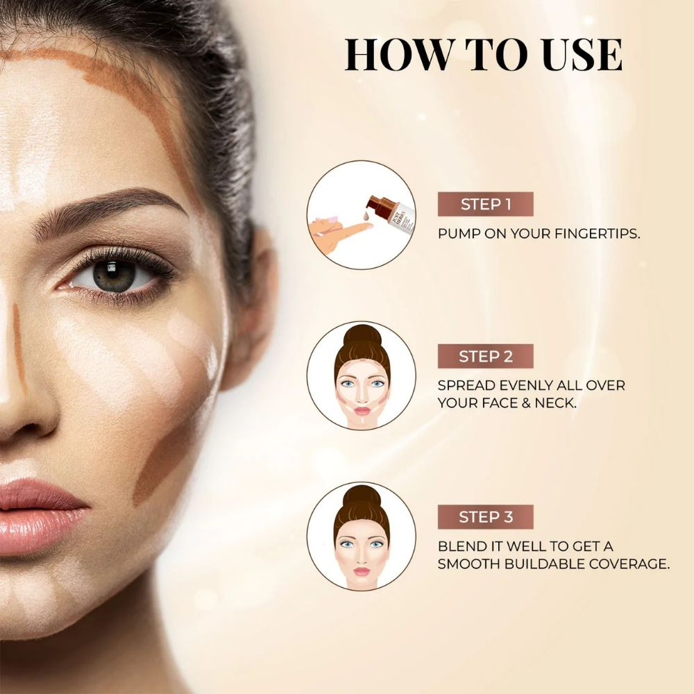 Just Herbs Herb Enriched Skin Tint Medium Coverage Broad-Spectrum Sun Protection - Porcelain - Swadesiicart