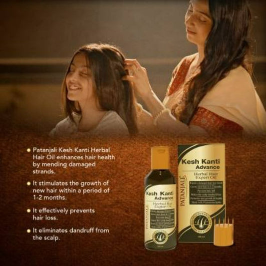 Patanjali Kesh Kanti Advanced Herbal Hair Expert Oil - Swadesiicart