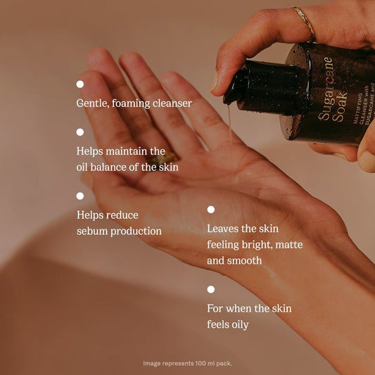 82°E By Deepika Padukone Sugarcane Soak Mattifying Cleanser, Oil Free Skin | Swadesiicart