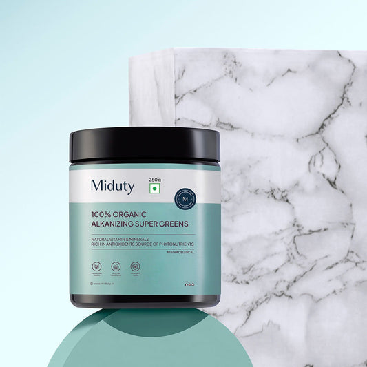 Miduty by Palak Notes 100% Organic Alkalizing Super Greens Powder | Swadesiicart