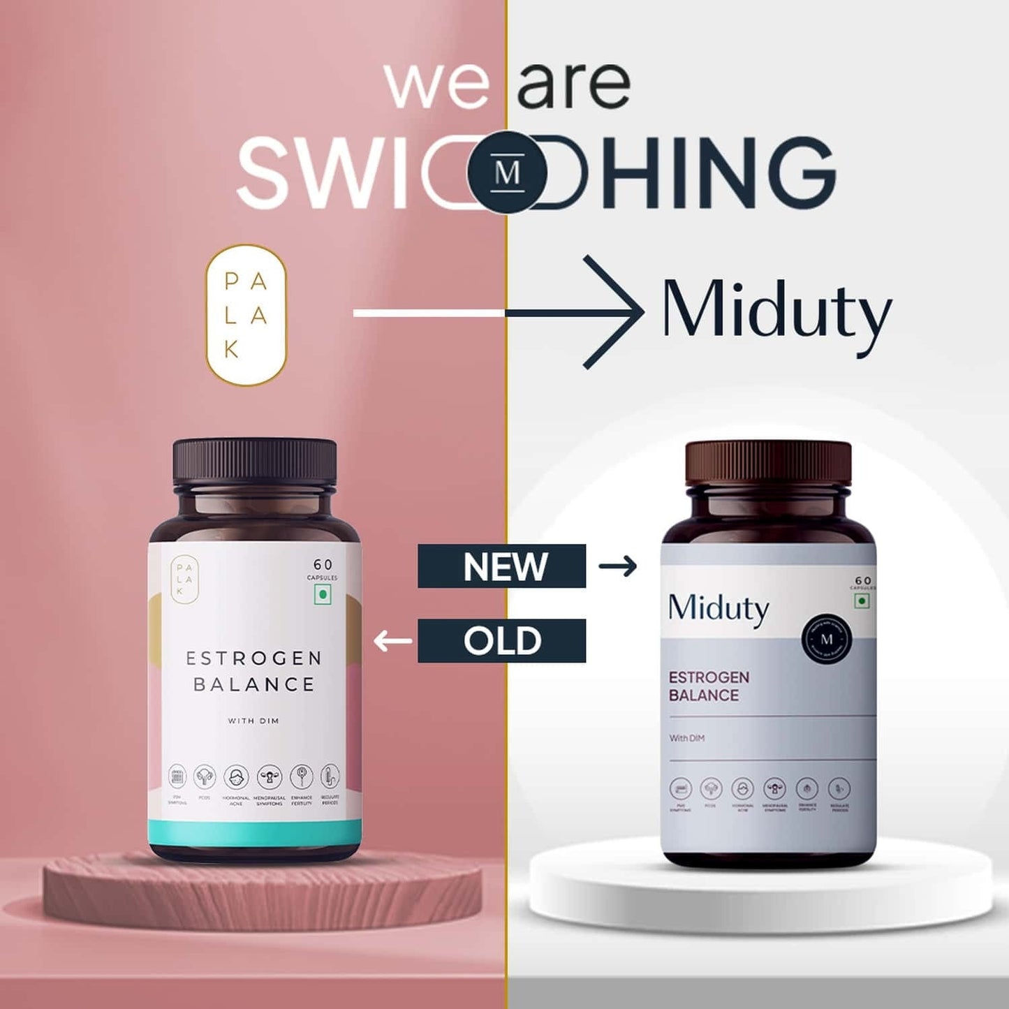 Miduty by Palak Notes Estrogen Balance With Dim Capsules - Swadesiicart
