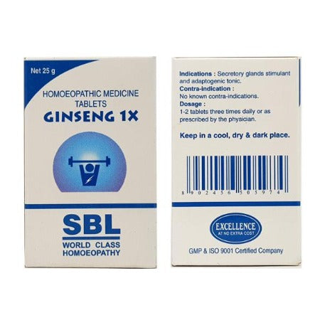 SBL Homeopathy Ginseng Tablets | Swadesiicart