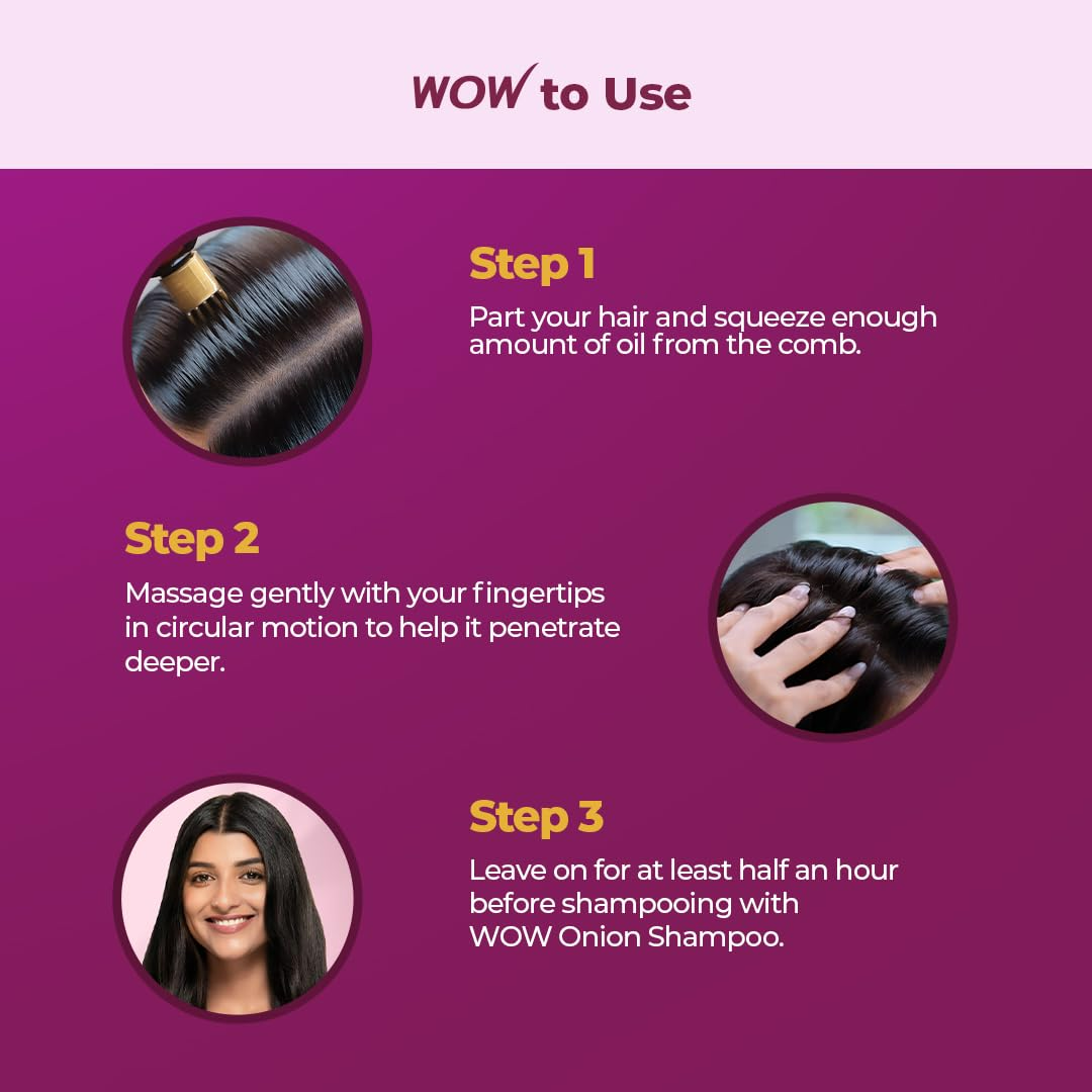 Wow Skin Science Onion & Collagen Anti-Hairfall Hair Oil - Swadesiicart