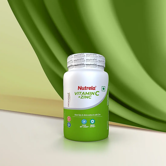 Patanjali Nutrela Natural Vitamin C Plus Zinc Tablets - Swadesiicart
