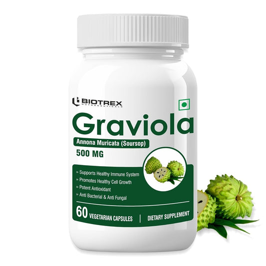 Biotrex Graviola 500mg Veg Capsules | Swadesiicart