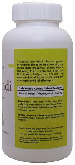 Ayurvedic Life Nirgundi Joint Support Tablets | Swadesiicart