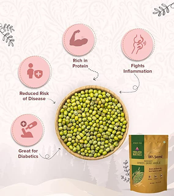 Himalayan Natives Green Gram Whole - Swadesiicart