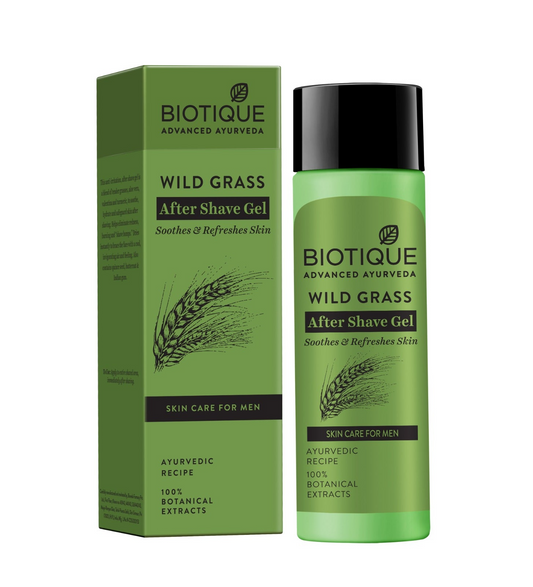 Biotique Bio Wild Grass A Soothing After Shave Gel For Men - Swadesiicart