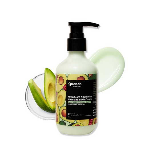 Quench Botanics Bravocado Ultra Light Nourishing Face and Body Cream, Korean Skin Care | Swadesiicart
