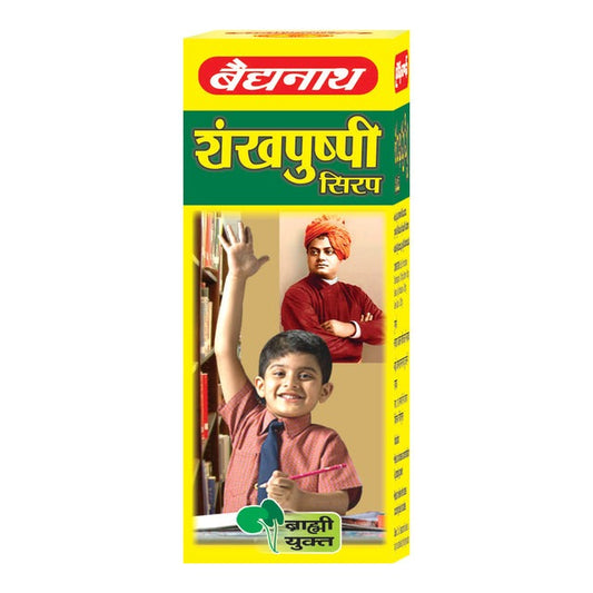 Baidyanath Kolkata Shankhapushpi Syrup | Ayurvedic Brain Tonic for Memory & Mental Wellness